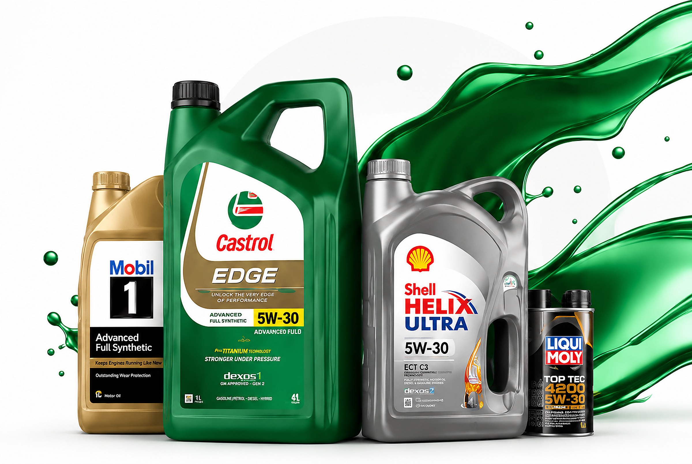 Castrol, Mobil, Shell ve Liqui Moly motor yağı ürünleri
